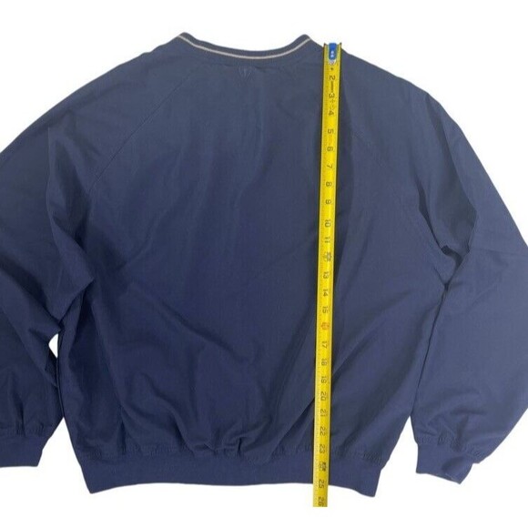 Pro Tour Navy Blue Golf V-Neck Windbreaker Jacket Pullover Convertible Sleeve M - Picture 6 of 8